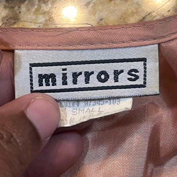 Mirror Vintage 1990s Women's Small Tapestry Vest Christmas Tree Santa Snowman - Picture 6 of 7